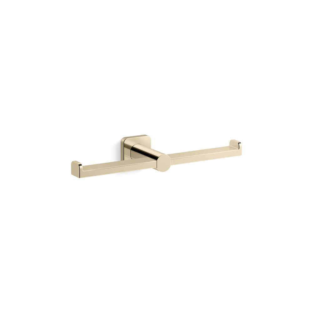 Kohler - Parallel Double toilet paper holder - Vibrant French Gold