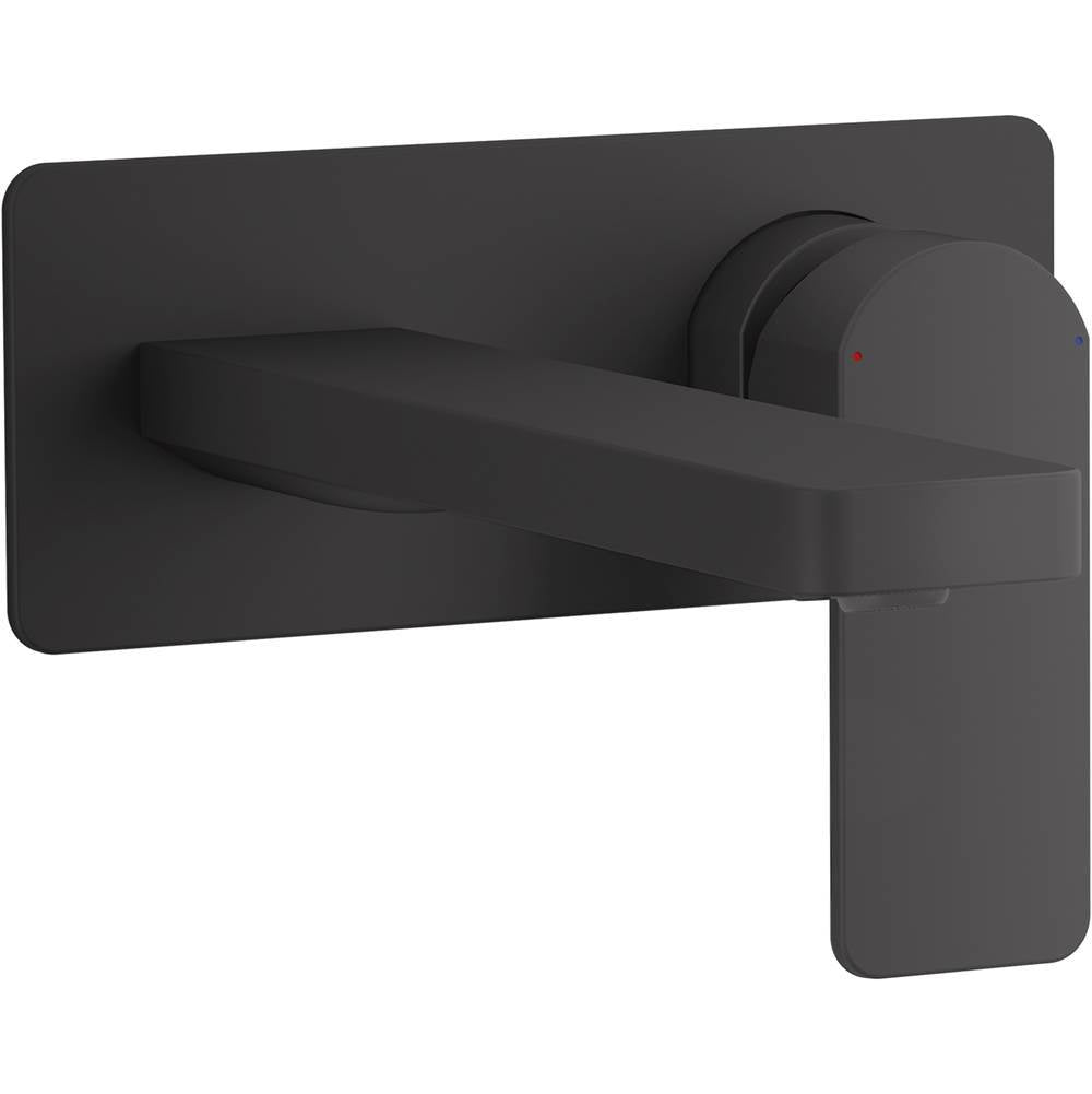 Kohler - Parallel Wall-mount single-handle bathroom sink faucet, 1.2 gpm - Matte Black