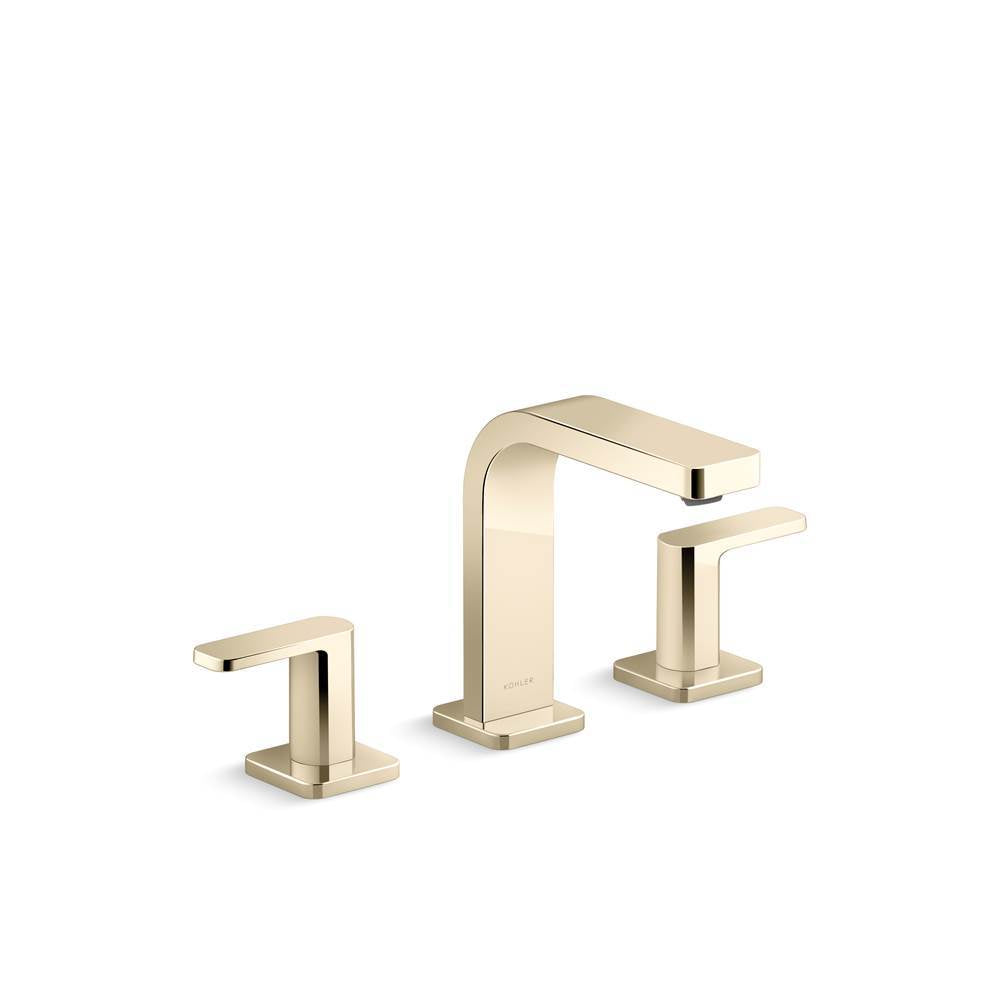 Parallel Widespread bathroom sink faucet, 0.5 gpm