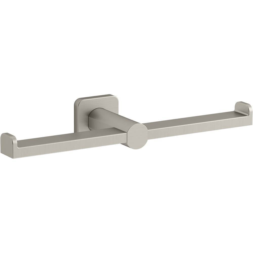 Kohler - Parallel Double toilet paper holder - Vibrant Brushed Nickel