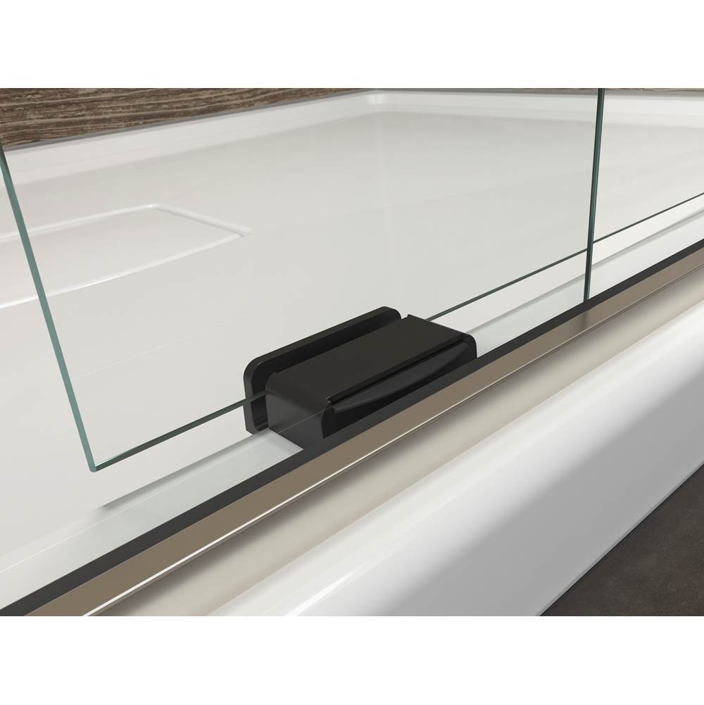 Levity Sliding bath door, 59-3/4'' H x 56-5/8 - 59-5/8'' W, with 1/4'' thick Crystal Clear glass