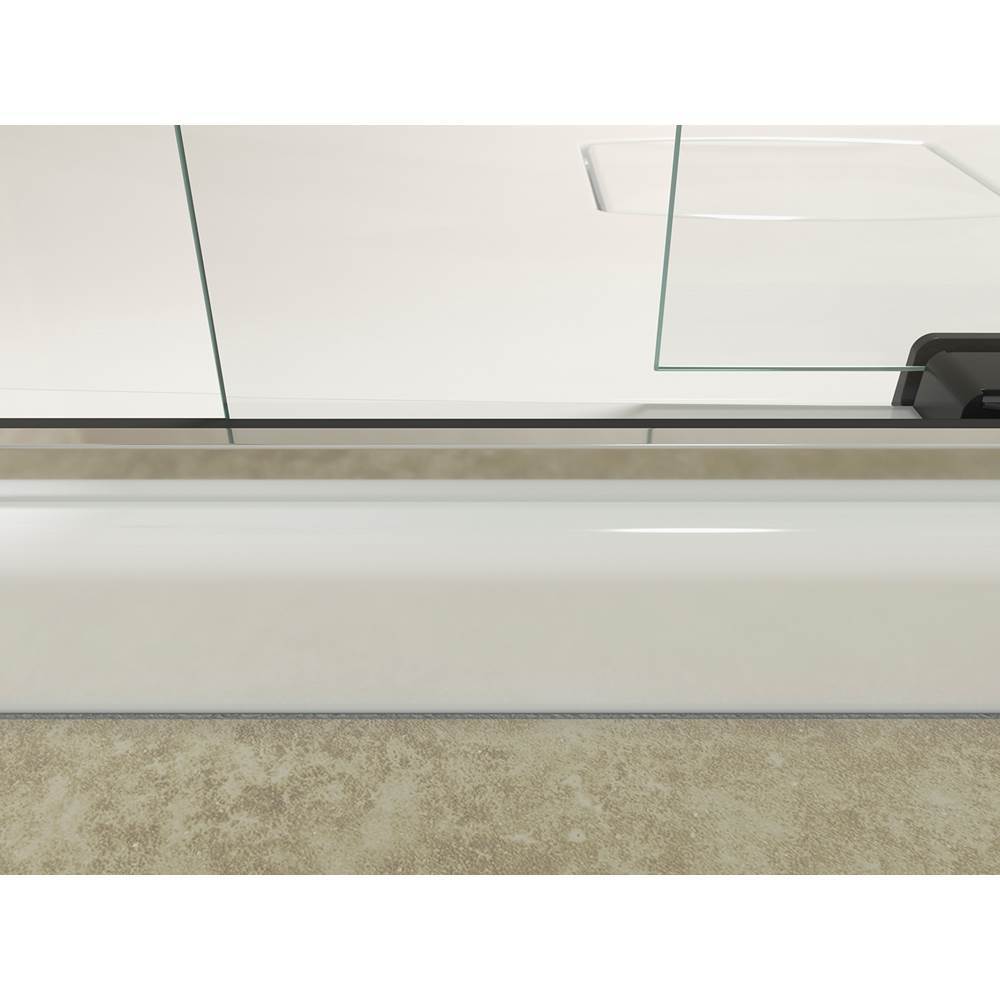 Levity Sliding bath door, 59-3/4'' H x 56-5/8 - 59-5/8'' W, with 1/4'' thick Crystal Clear glass