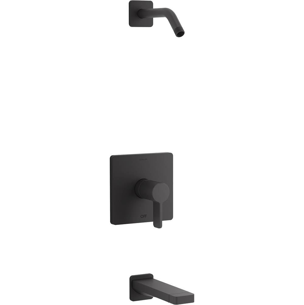 Kohler - Parallel Rite-Temp bath and shower trim kit, without showerhead - Matte Black