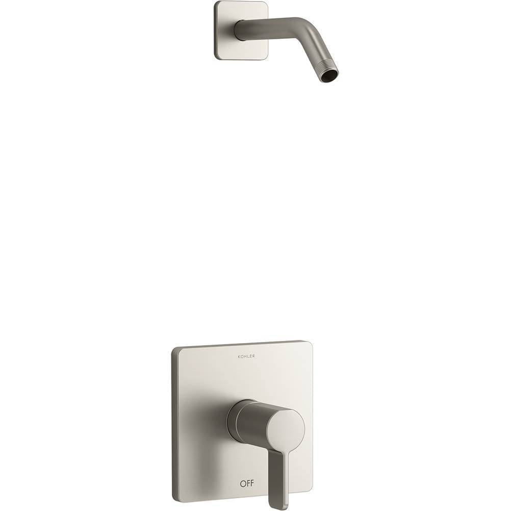 Kohler - Parallel Rite-Temp shower trim kit, without showerhead - Vibrant Brushed Nickel