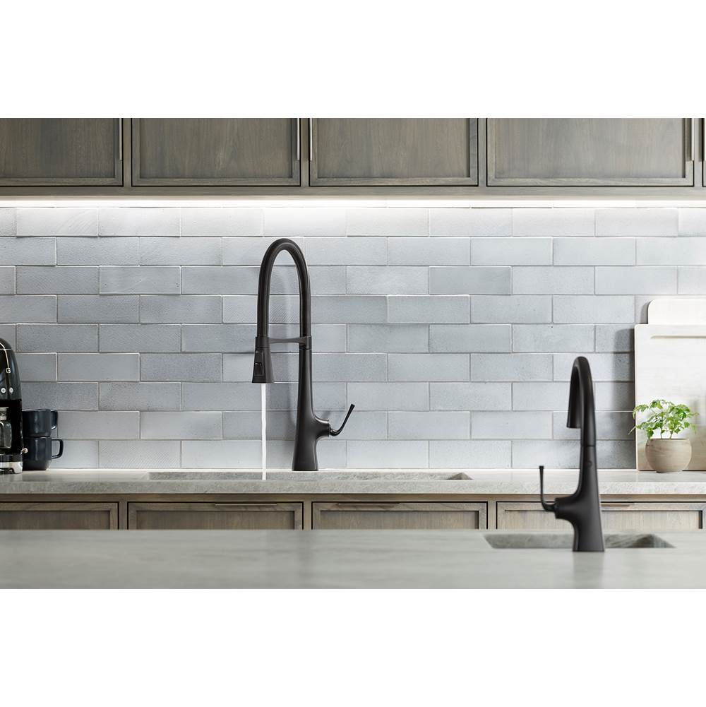 Graze Semi-professional kitchen sink faucet with three-function sprayhead