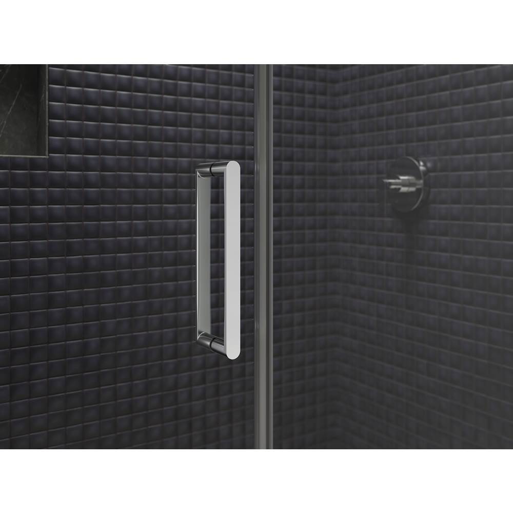 ComposedE 71-3/4'' H pivot shower door with 3/8''-thick glass