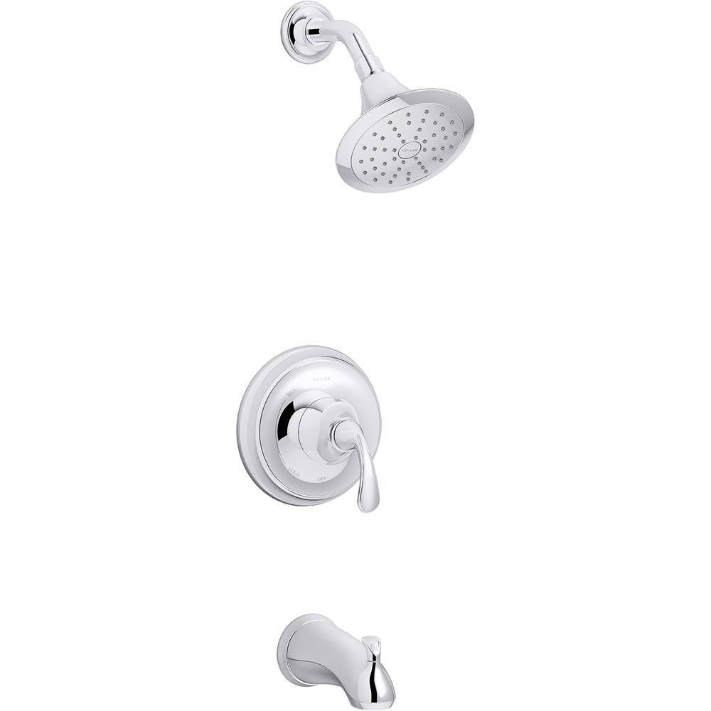 Kohler - Fort1/2 Rite-Temp bath and shower trim kit, 1.75 gpm, NPTspout - Polished Chrome