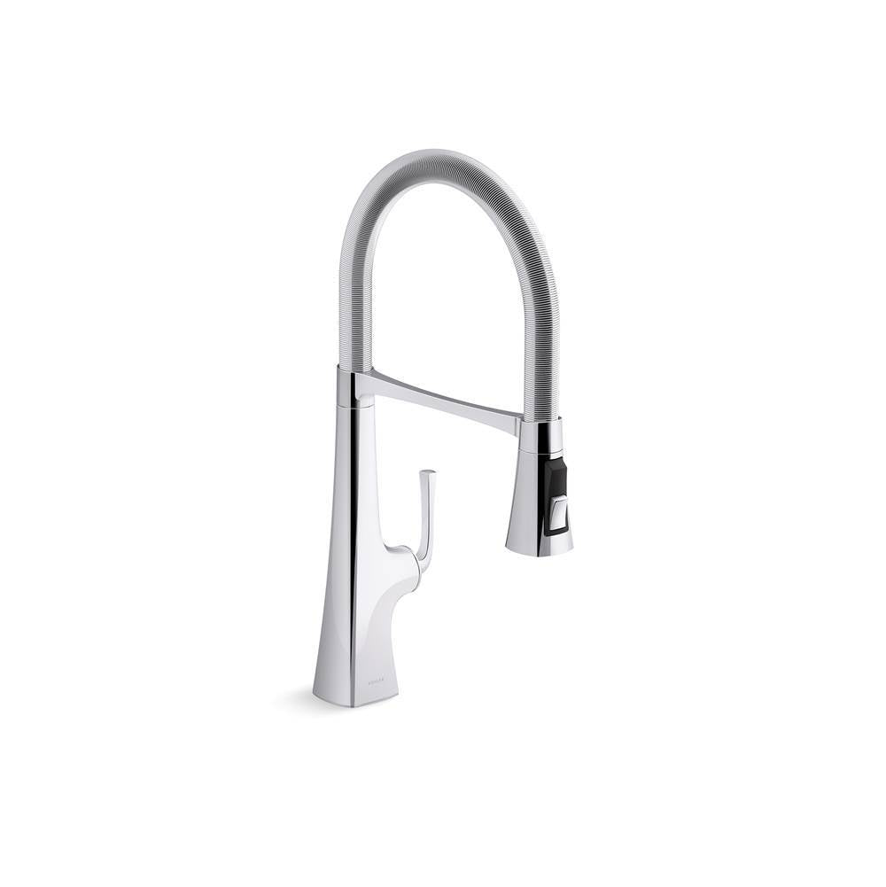 Kohler - Graze Semi-professional kitchen sink faucet with three-function sprayhead - Vibrant Titanium