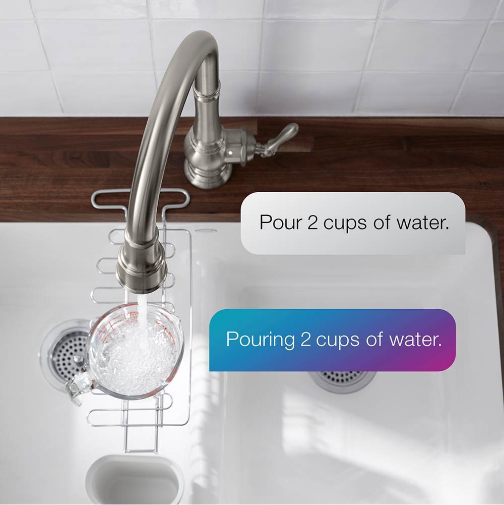 Artifacts Touchless pull-down kitchen sink faucet with KOHLER KonnectE and three-function sprayhead