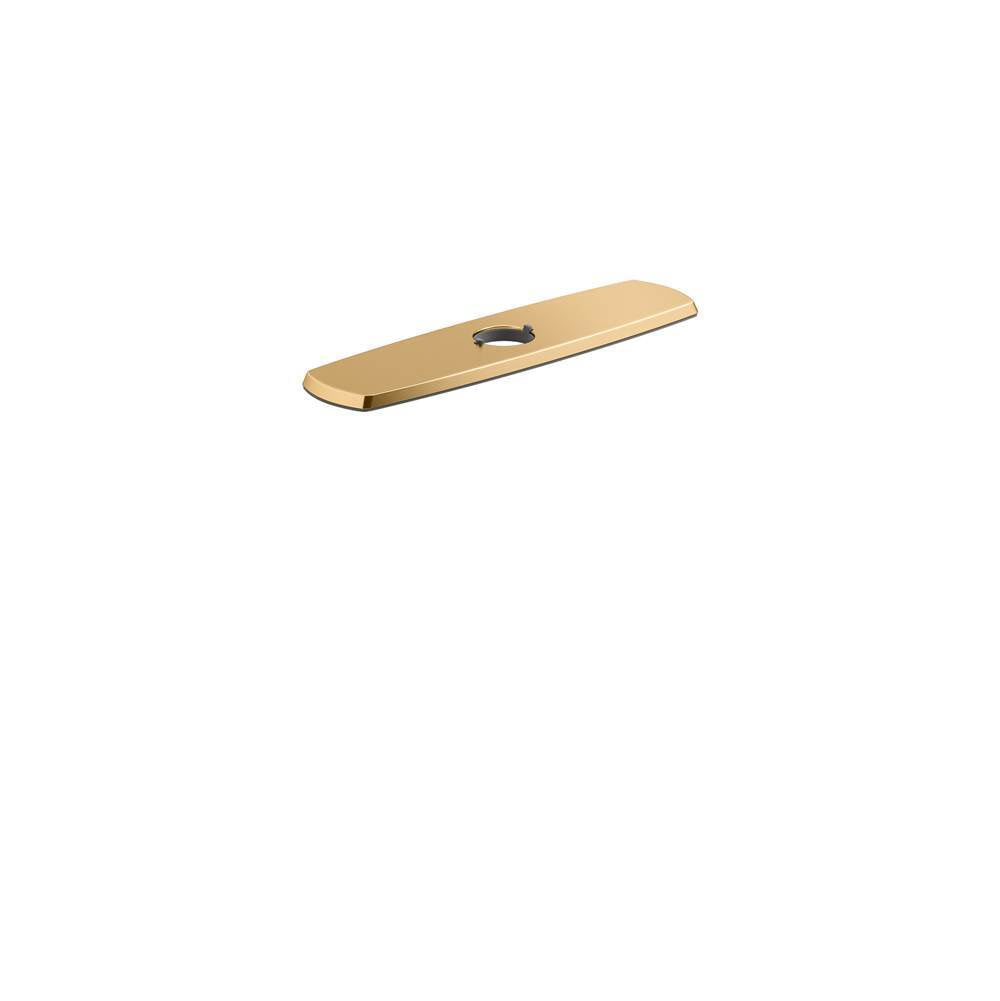 Kohler - Graze Three-hole kitchen faucet escutcheon - Vibrant Brushed Moderne Brass