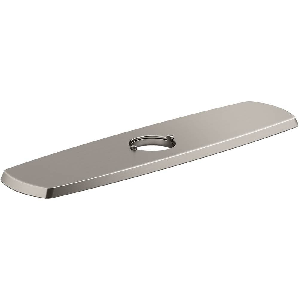 Kohler - Graze Three-hole kitchen faucet escutcheon - Vibrant Stainless
