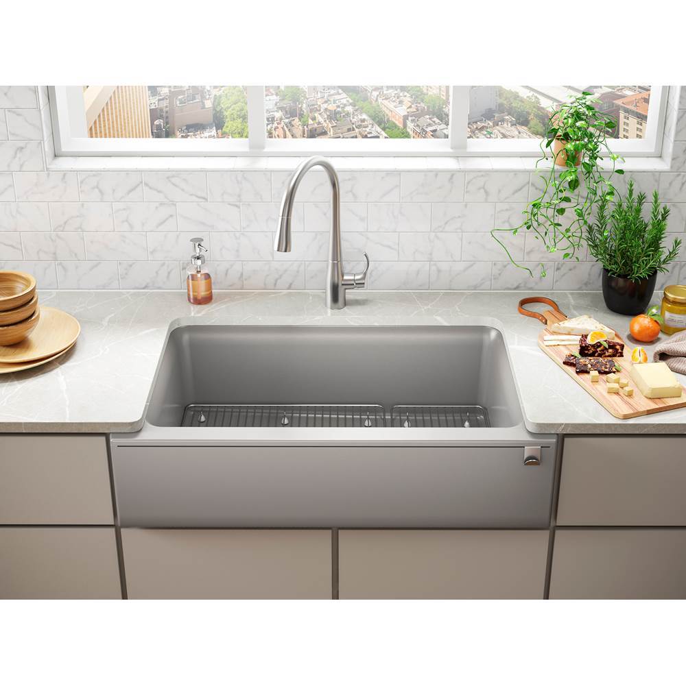 Cairn 34'' undermount single-bowl farmhouse kitchen sink