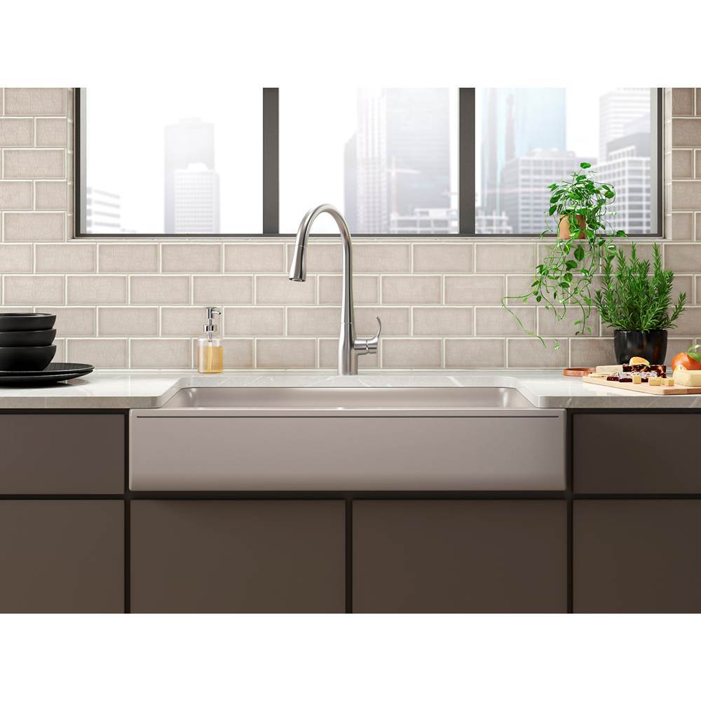 Cairn Undermount single-bowl farmhouse kitchen sink