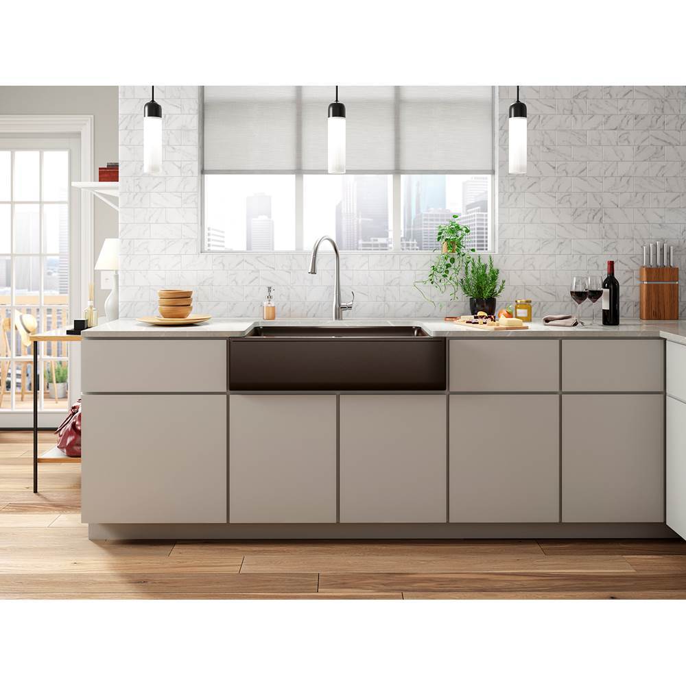 Cairn 34'' undermount single-bowl farmhouse kitchen sink