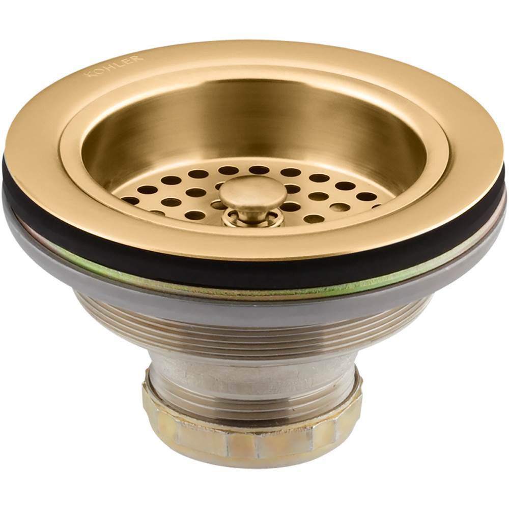 Kohler - Duostrainer Sink drain and strainer basket, less tailpiece - Vibrant Brushed Moderne Brass