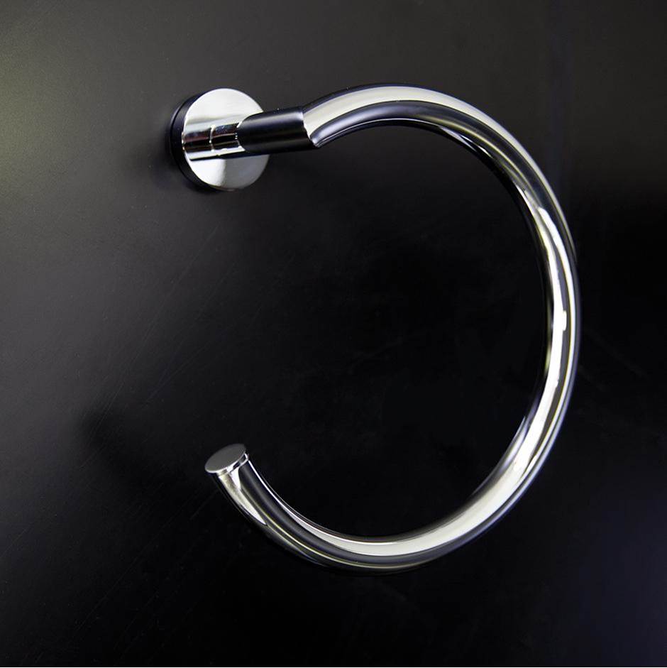 Lacava - Wall-mount towel ring made of chrome plated brass. W: 7 1/4'', D: 3 1/4'' - Polished Nickel