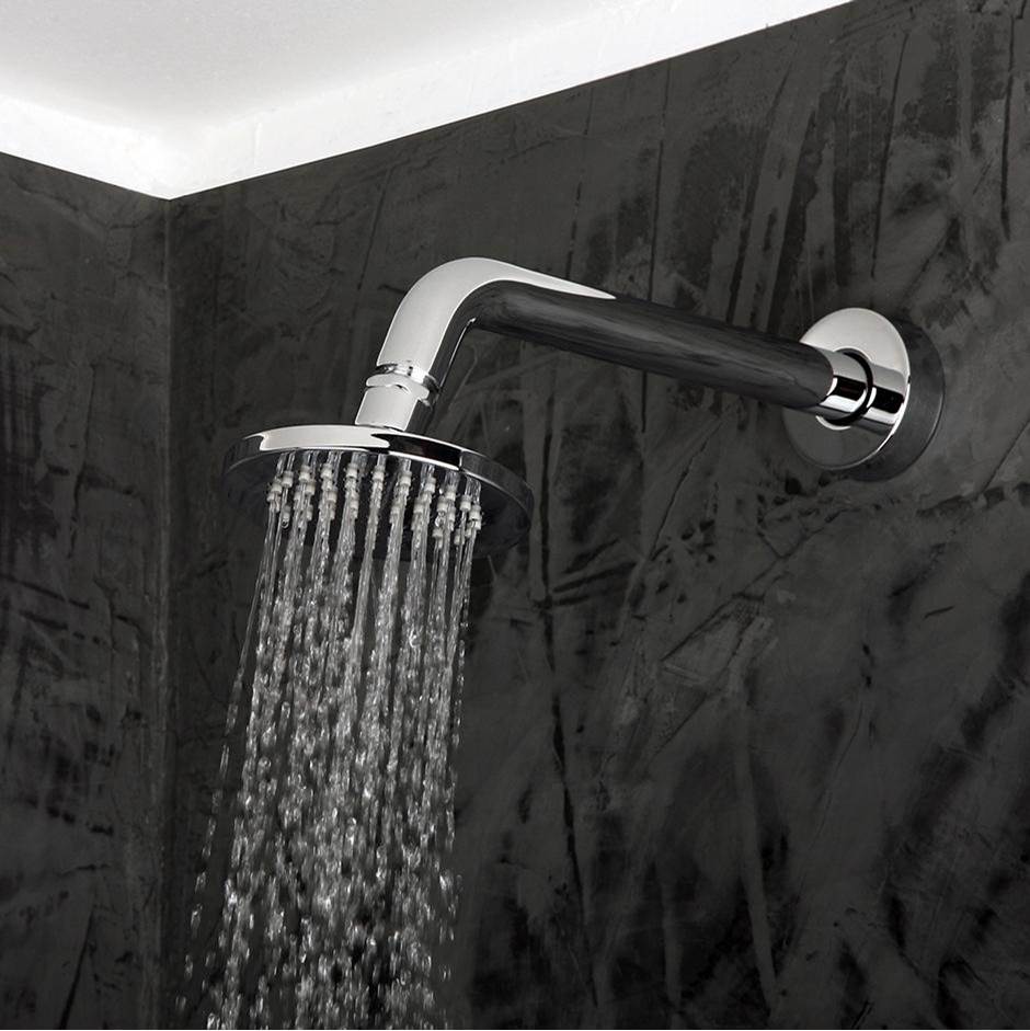 Lacava - Wall-mount tilting round rain shower head, 60 rubber nozzles. Arm and flange sold separately. - Matte Black