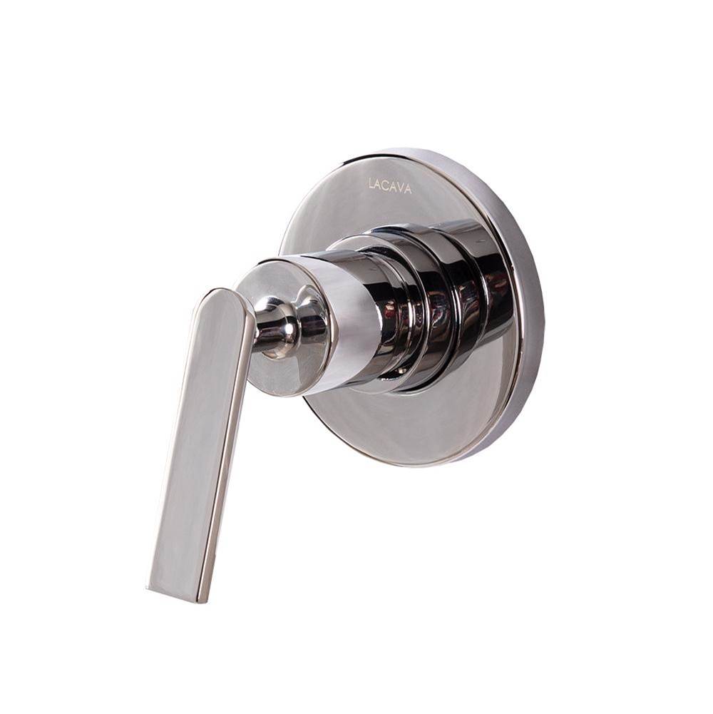 Lacava - TRIM - Built-in single-lever mixer with round escutcheon and lever handle, requires remote pressure balancing valve for shower applications. - Polished Chrome