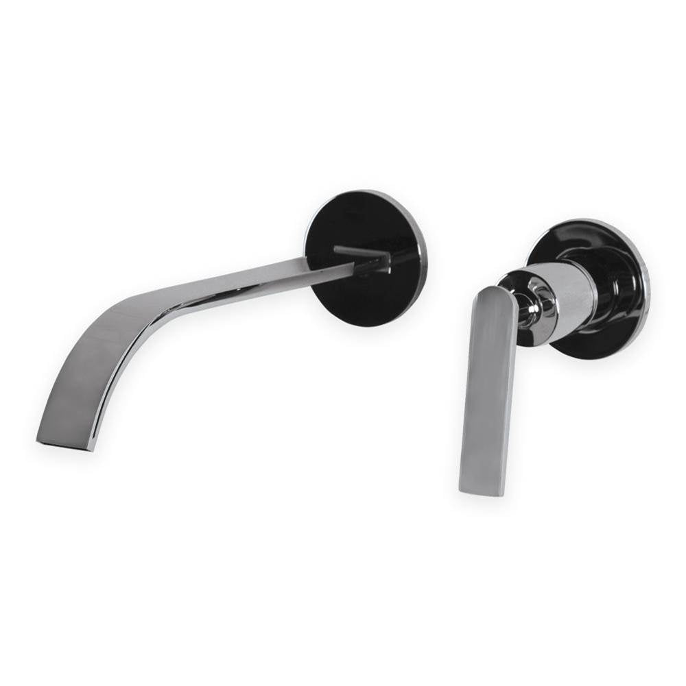 Lacava - TRIM - Wall-mount two-hole faucet with one lever handle on the right, no backplate. - Polished Chrome