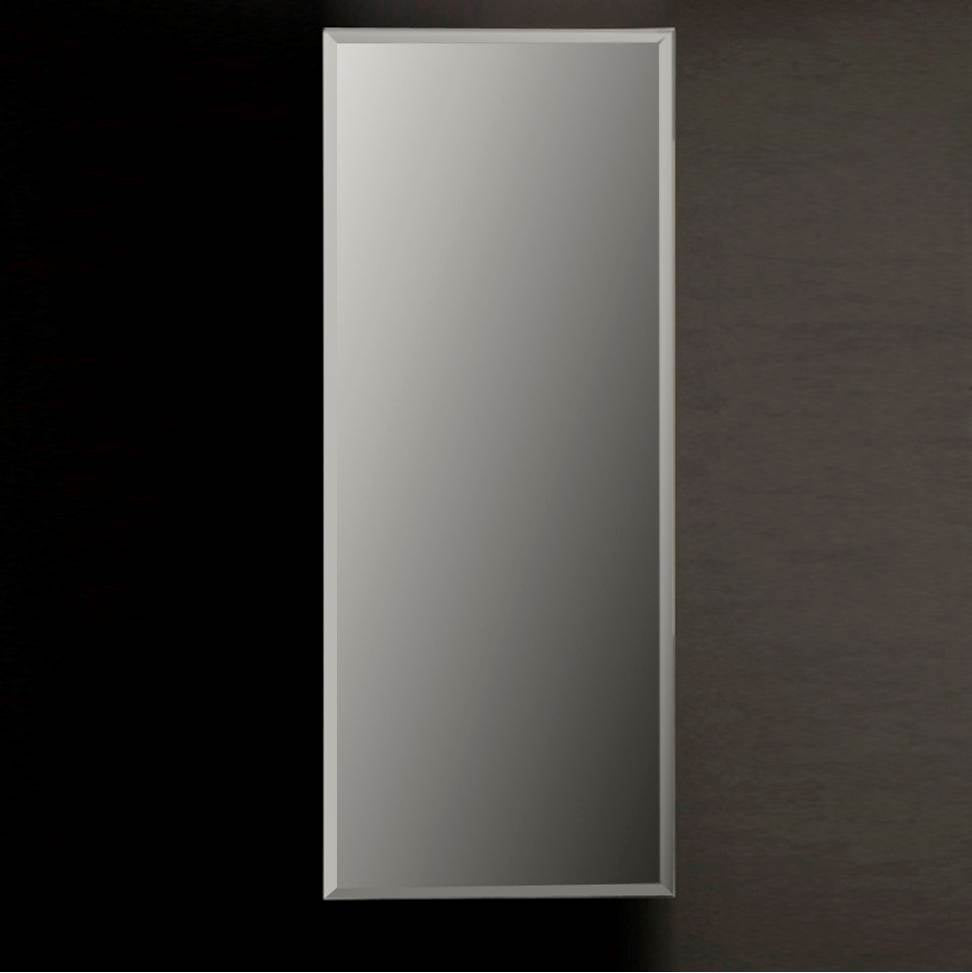 Lacava - Wall- mount beveled mirror with chrome edges. W; 15'', H: 34'', D: 1''. - Polished Chrome