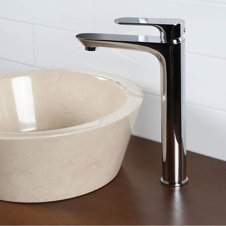 Lacava - Deck-mount single hole faucet with lever handle. Water flow rate: 1.2GPM pressure compensating aerator. H: 11 5/8'', SPOUT: 5 7/8''. - Brushed Nickel