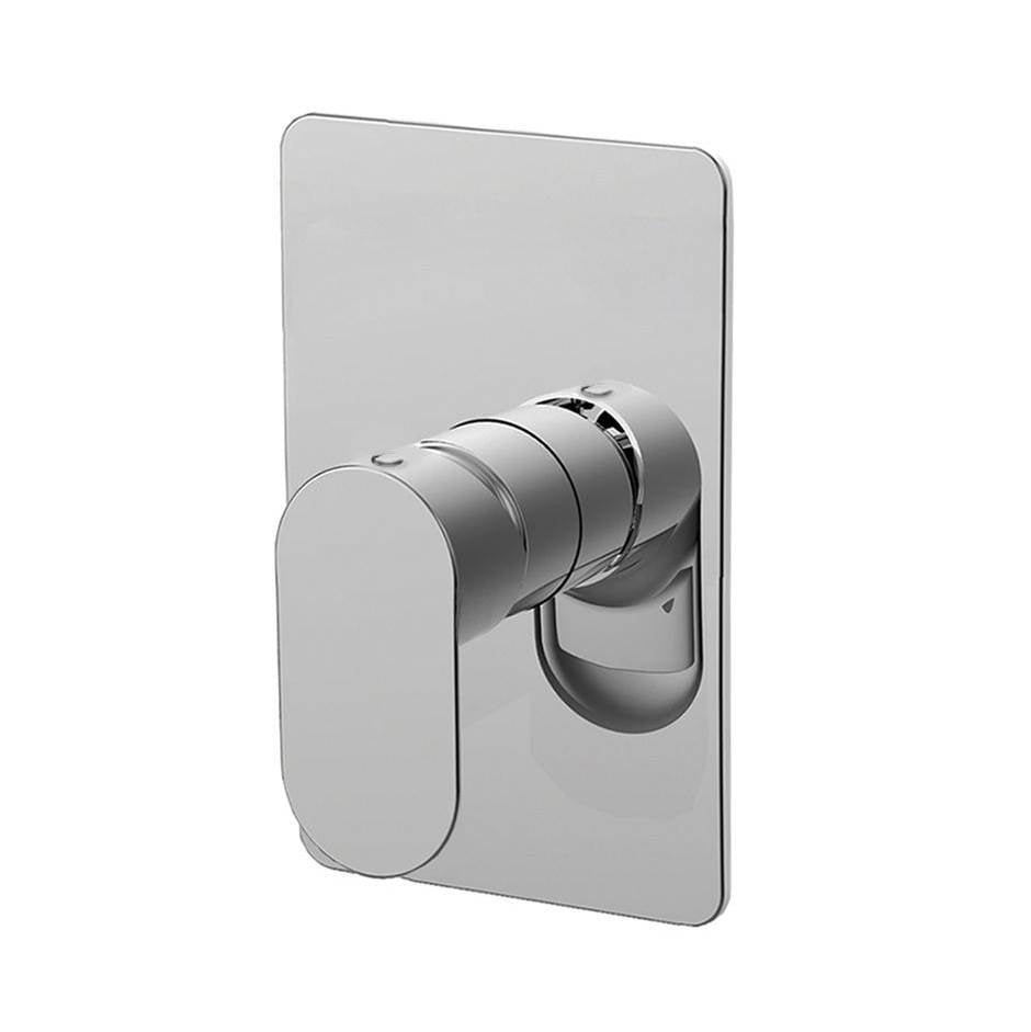 Lacava - TRIM ONLY - Built-in pressure balancing mixer with a lever handle and squared backplate. Water flow rate: 4.67 gpm at 60 psi - Brushed Nickel