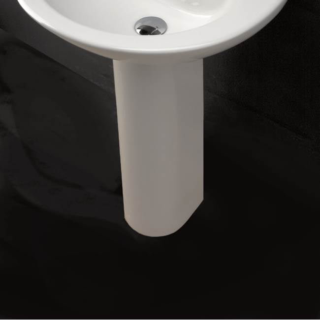 Lacava - Porcelain pedestal for washbasins #2952, 2962, 4271, 4272, 4281, or 4281, 7''W x 6 1/4''D x 27 1/8''H - White