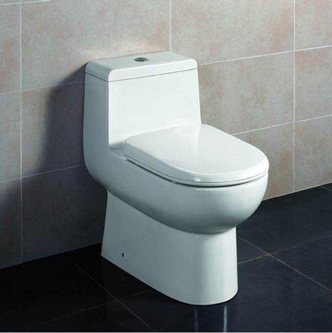 Lacava - Floor-Standing elongated one-piece porcelain toilet with siphonic dual flush system 1. - White