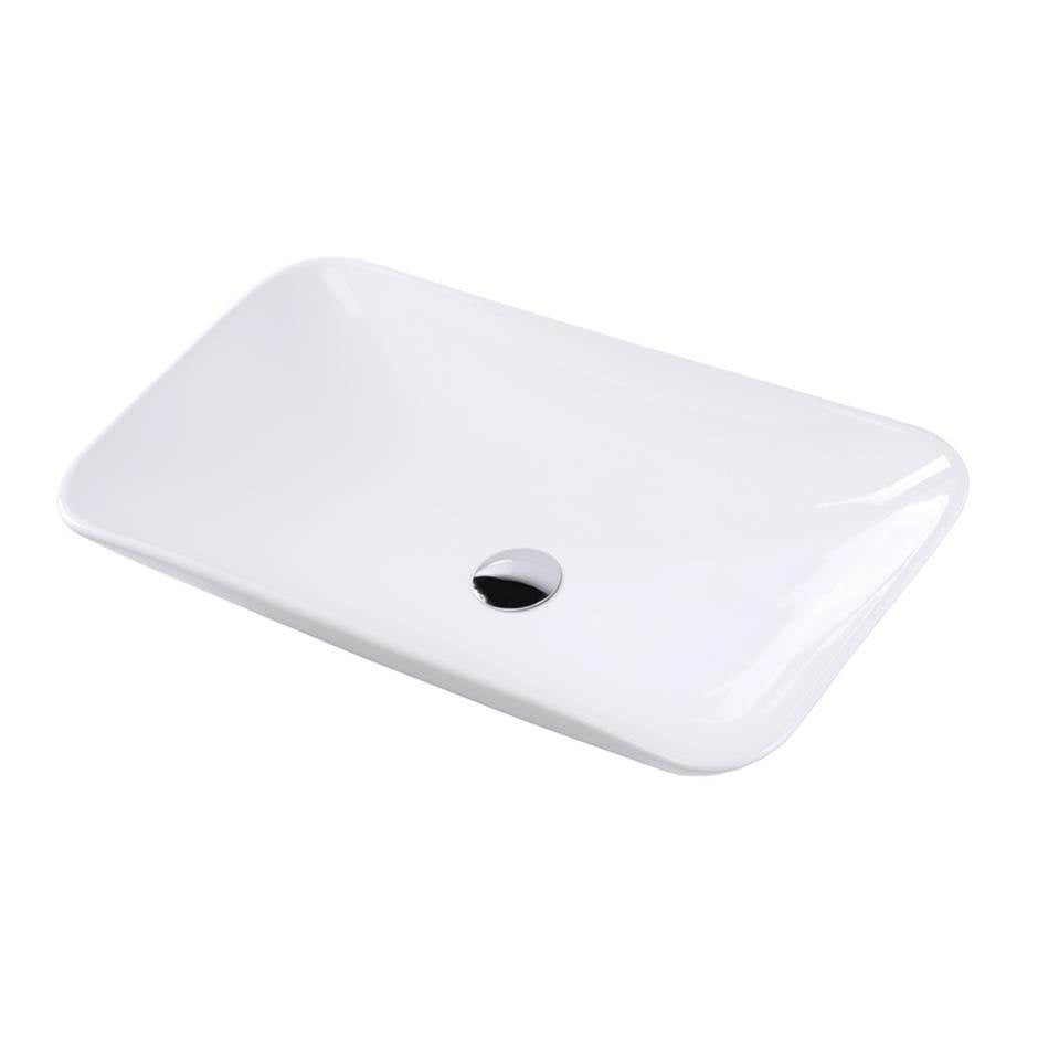 Lacava - Vessel porcelain Bathroom Sink, no overflow, 27 1/2''w, 15''d, 5 1/2''h - white - White