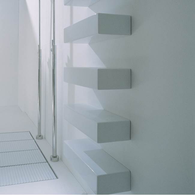 Lacava - Wall-mount floating ceramic shelf with concealed installation hardware, 20 7/8''W x 7 3/4''D x 4 1/4''H - White