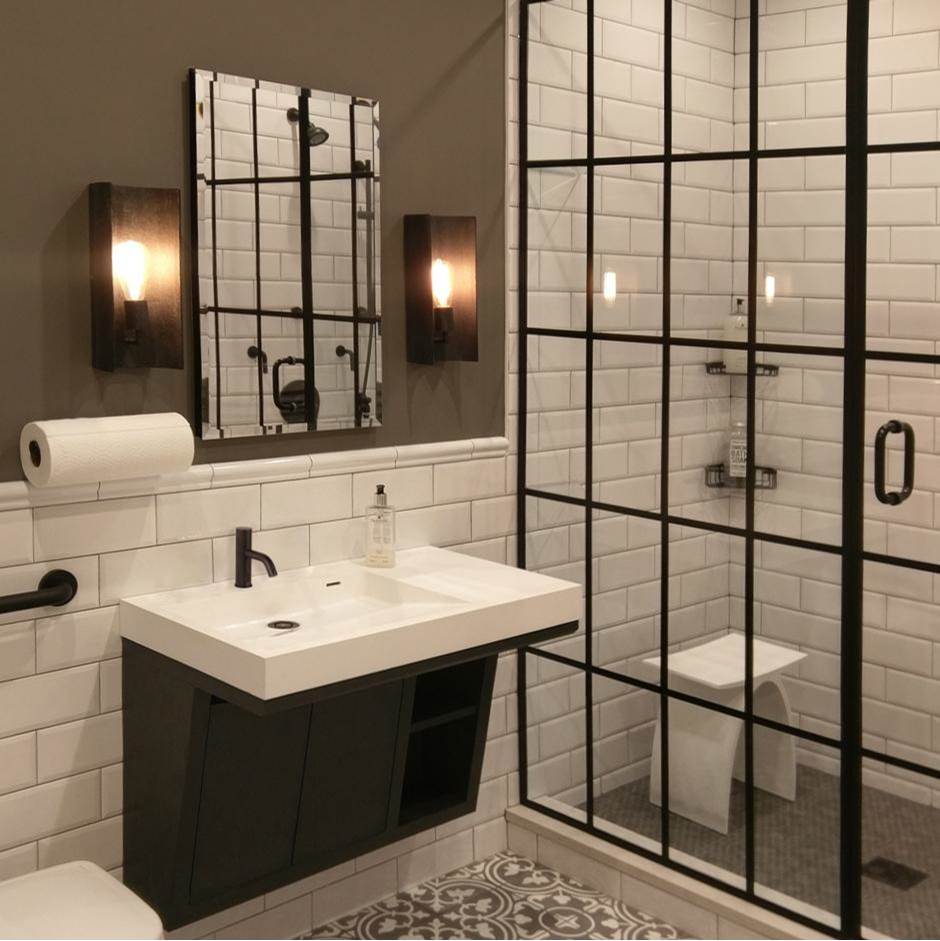 Lacava - Wall-mounted under-counter vanity with two sliding doors, two open cubbies on the left, and accent light. W: 32'', D: 18'', H: 22'' - Gloss Ardesia