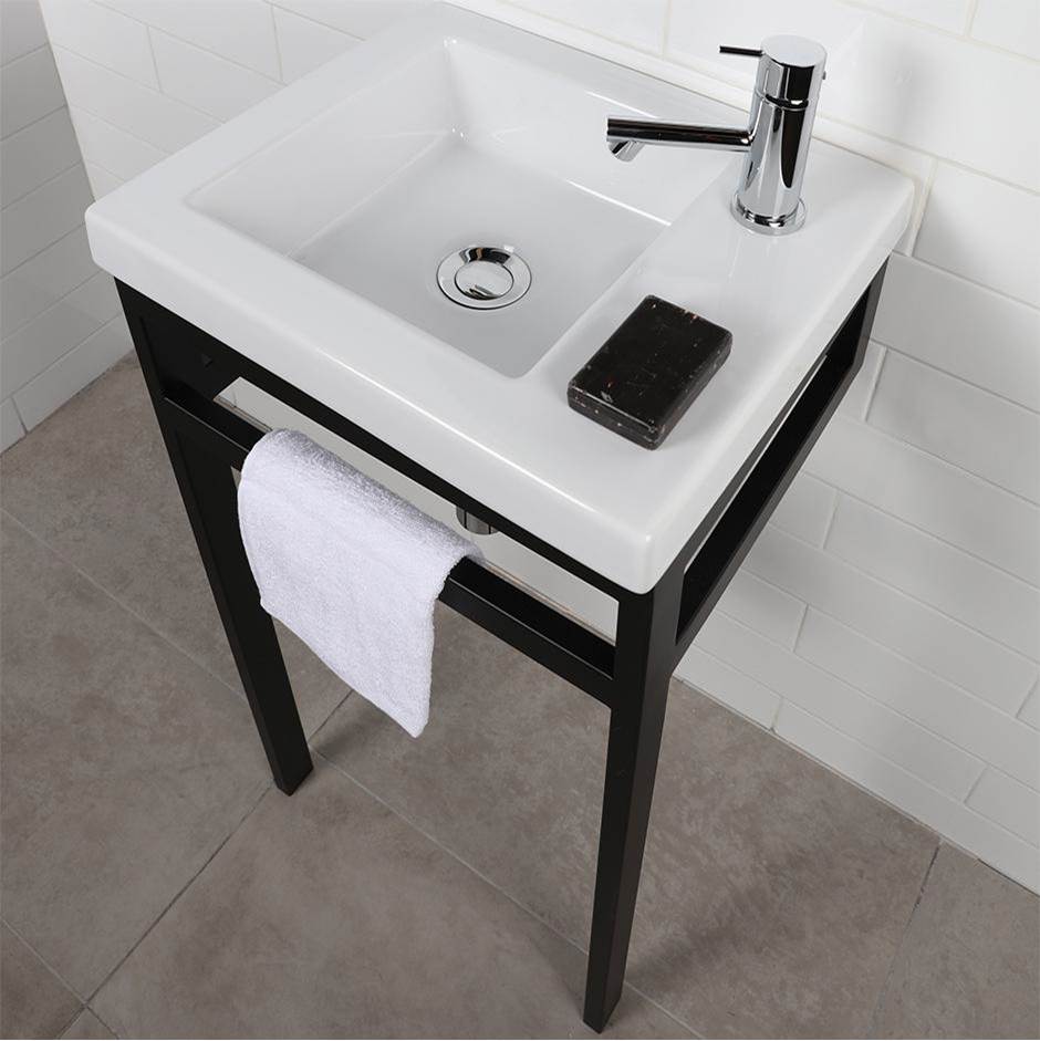 Lacava - Wall-mount, vanity top or self-rimming porcelain Bathroom Sink with an overflow. - White