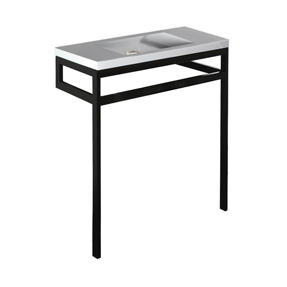 Lacava - Floor-standing console stand with a towel bar (Bathroom Sink 5273 sold separately). It must be attached to wall. W: 31'', D: 13 5/8'', H: 33''. - Powder Coated Brass
