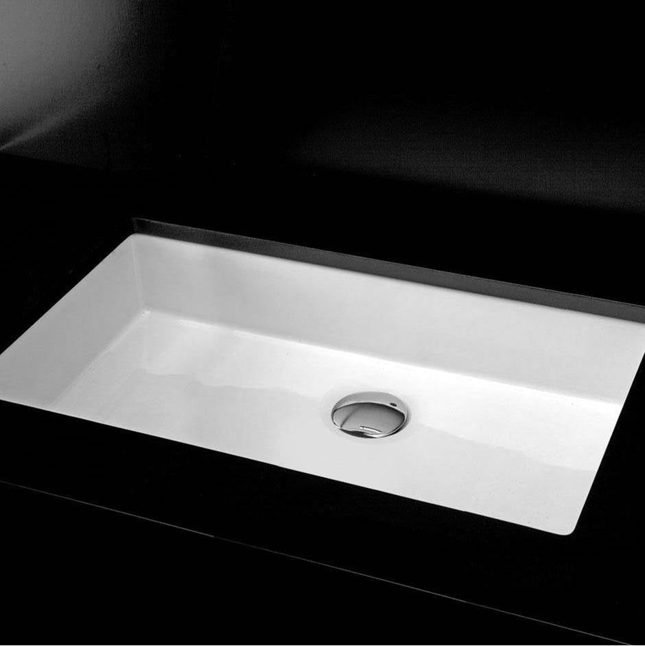 Lacava - Under-counter porcelain Bathroom Sink with an overflow. 28''W, 13 3/4''D, 5 3/4''H - Matte Black