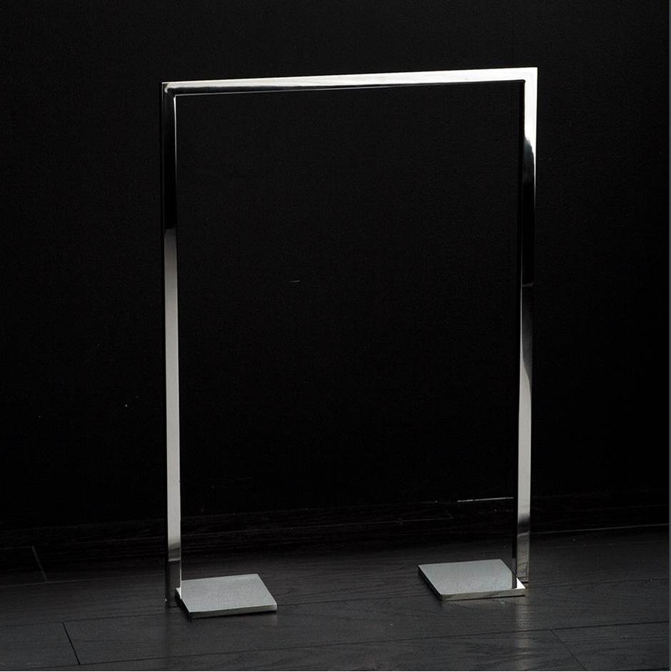 Lacava - Floor-mount towel stand made of stainless steel, fixing floor kit included. 19 3/4''W, 4''D, 27 1/2''H - Matte White