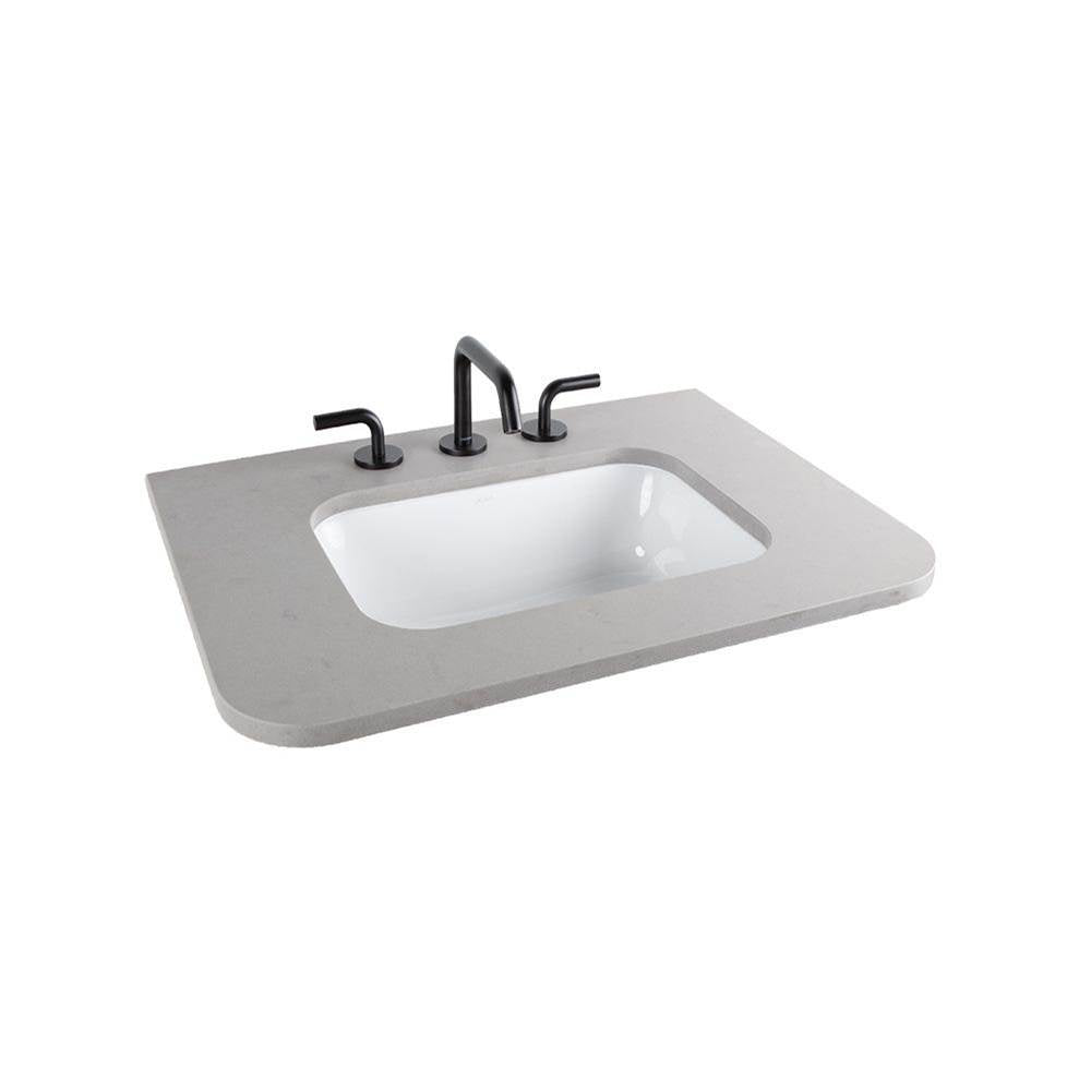 Lacava - Countertop for vanity FLT-W-24 with a cut-out for sink H270. Stone Specify finish option. W:24'' X D:22'' - Bianco Stone