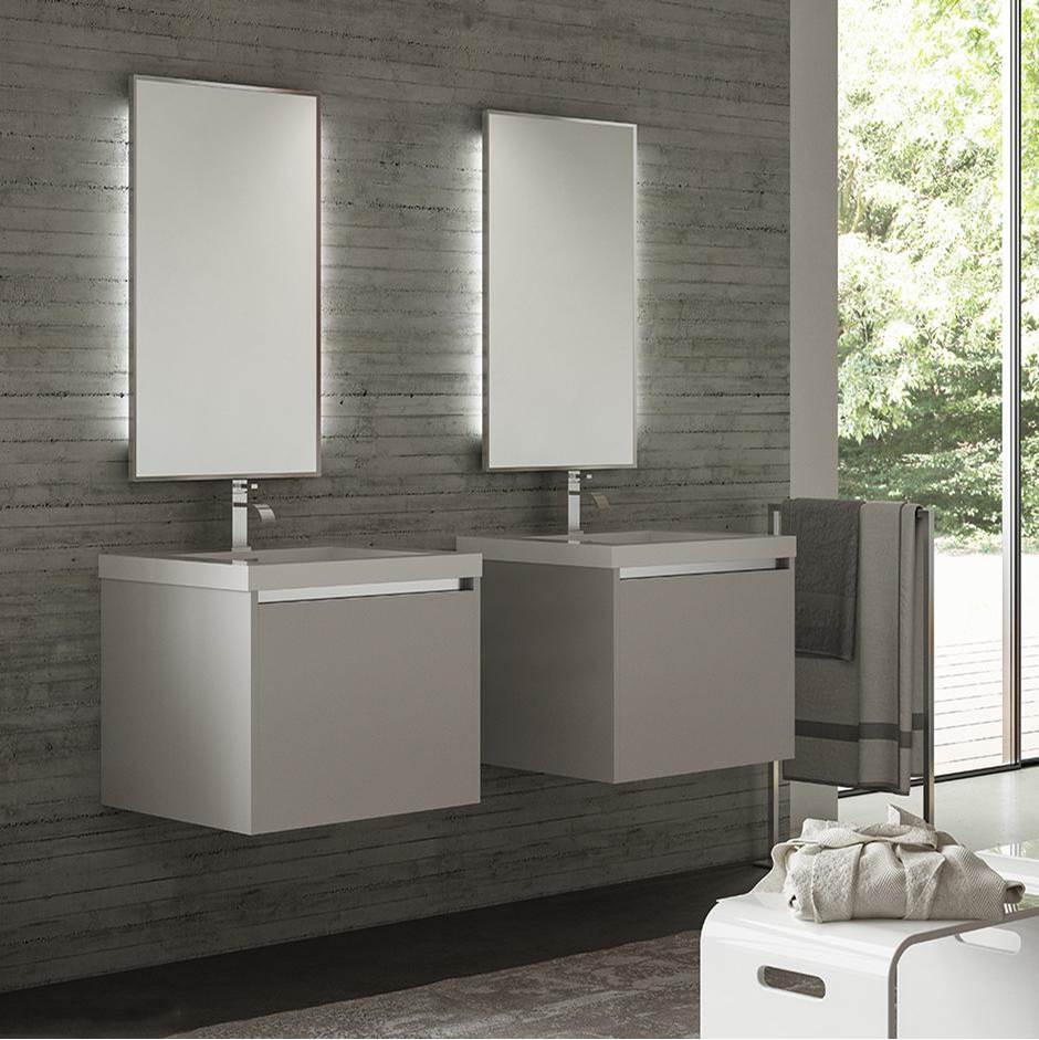 Lacava - Wall-mount under counter vanity with a drawer and notch in back. H261T sold separately.W:23 3/4'', D: 20 7/8'', H:22''. - Gloss Ardesia