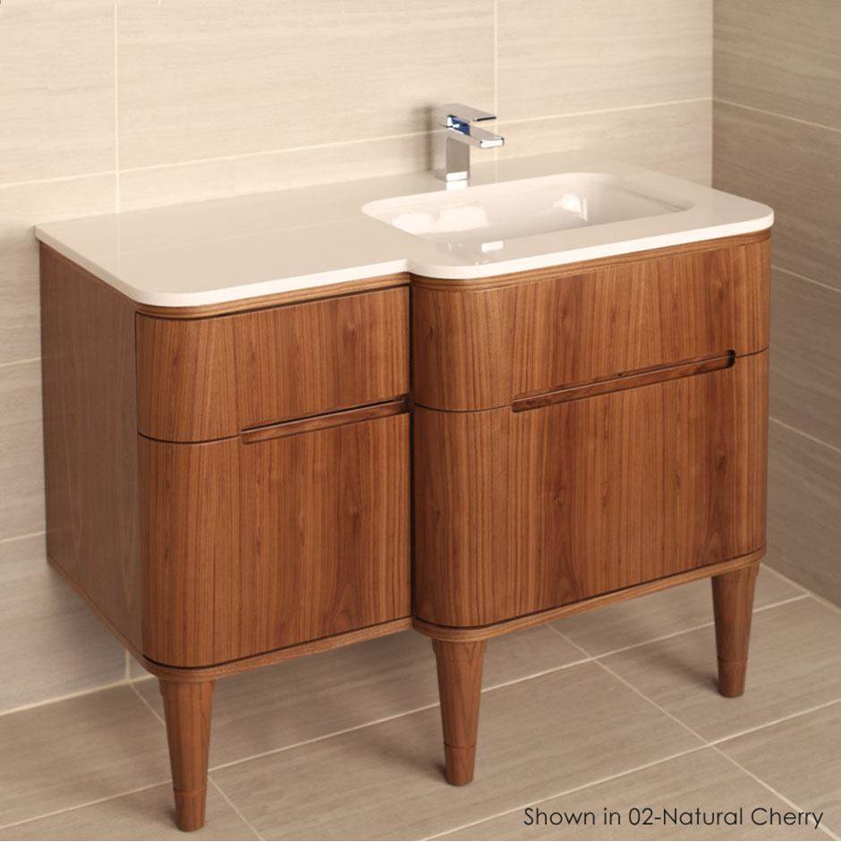 Lacava - Solid Surface countertop for vanity H274R. - Obsidian