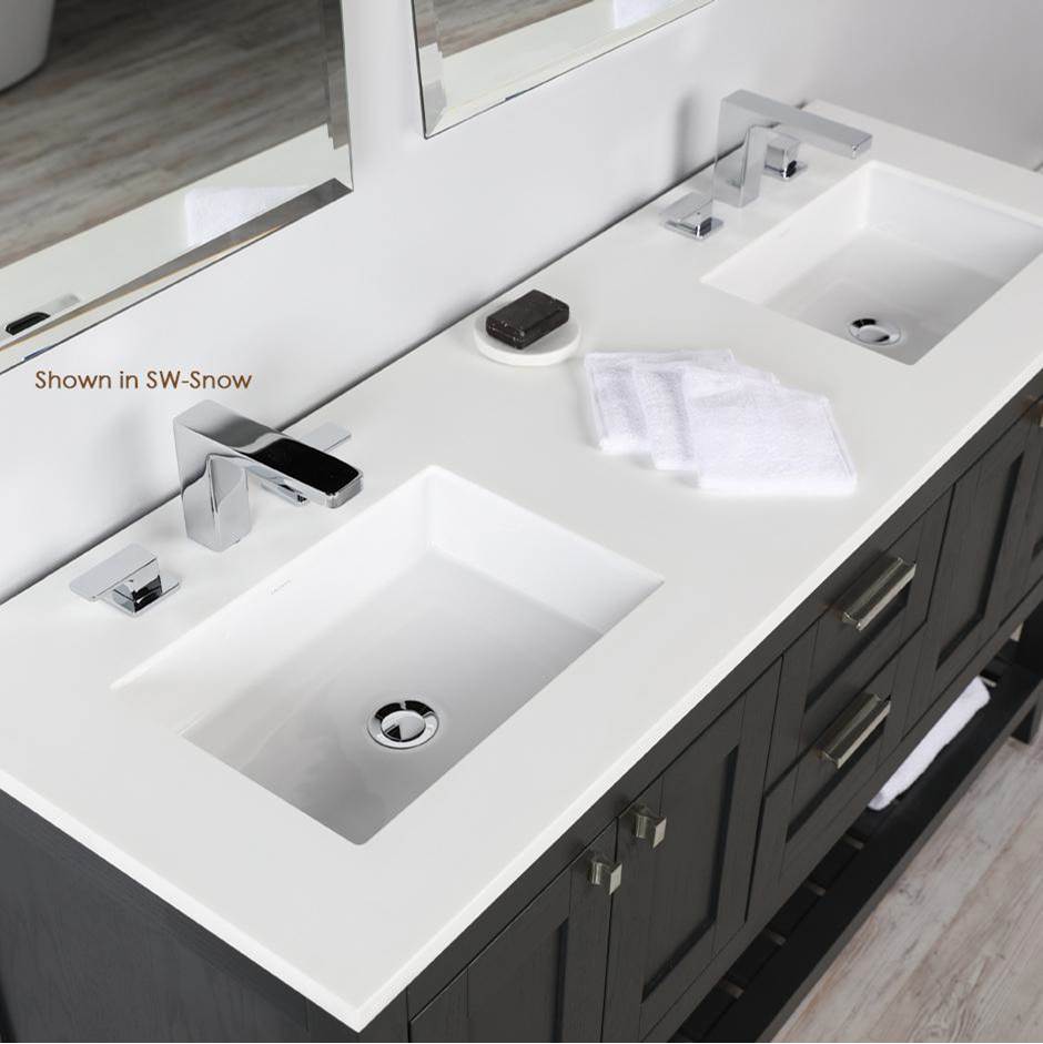 Lacava - Countertop for vanity STL-W-60B & STL-W-60B, with a cut-out for Bathroom Sink 5452UN. W: 60'', D: 21'', H: 3/4'' - Lava