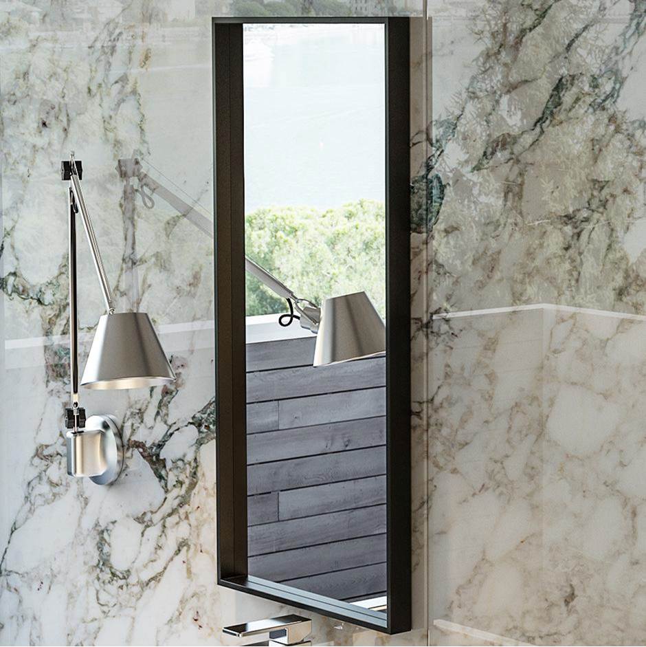 Lacava - Wall-mount mirror in wooden or metal frame. W:15'', H:34'', D: 2''. - Powder Coated Brass