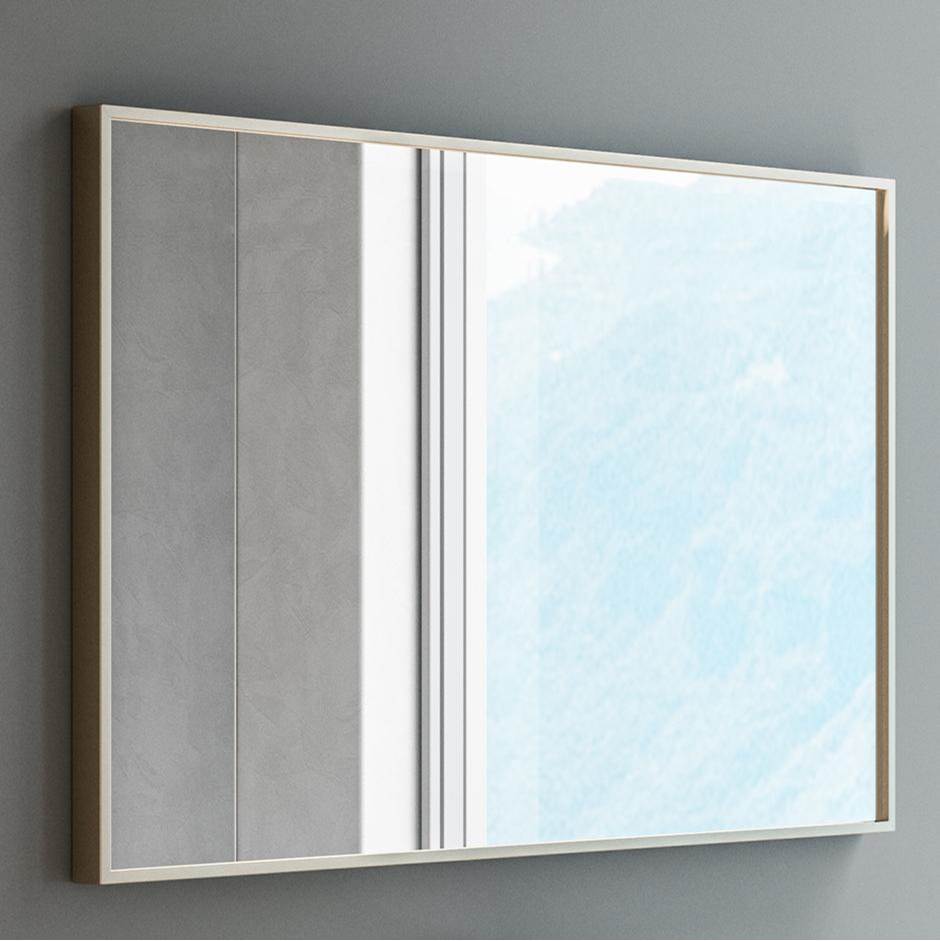 Lacava - Wall-mount mirror in wooden or metal frame. W:53'', H:34'', D: 2''. - Powder Coated Brass