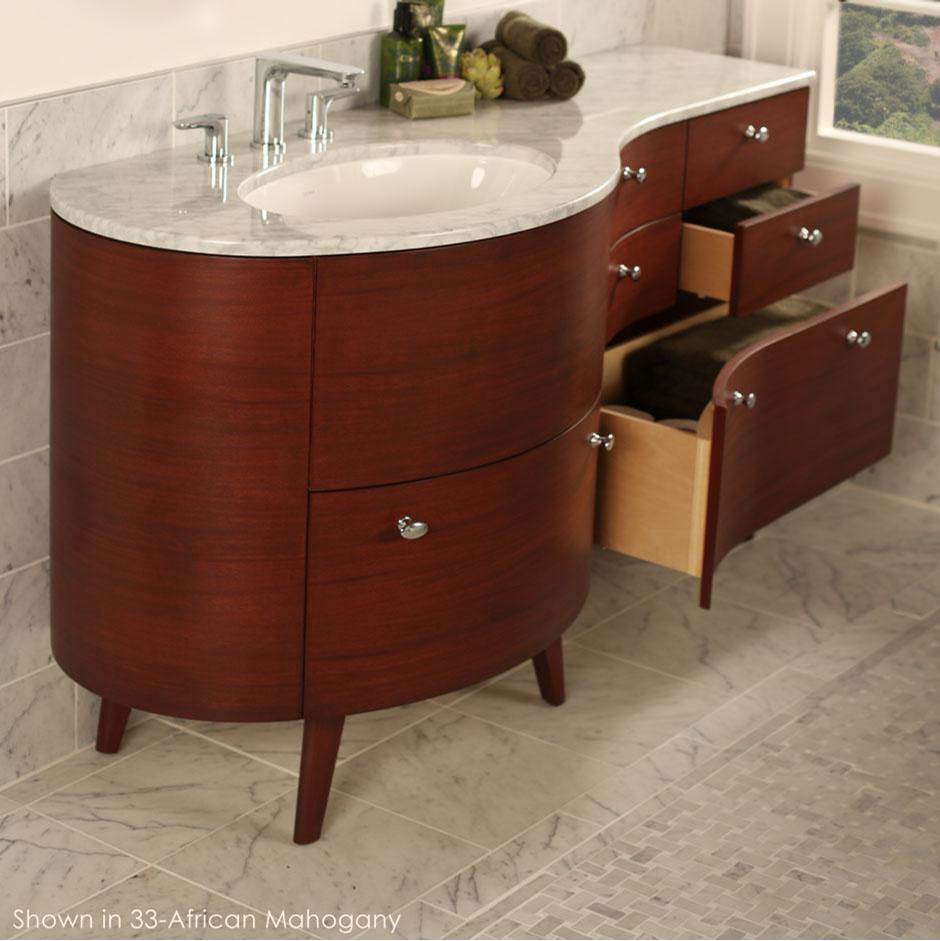 Lacava - Free-standing under-counter vanity for one Bathroom Sink on the right - Gloss Ardesia