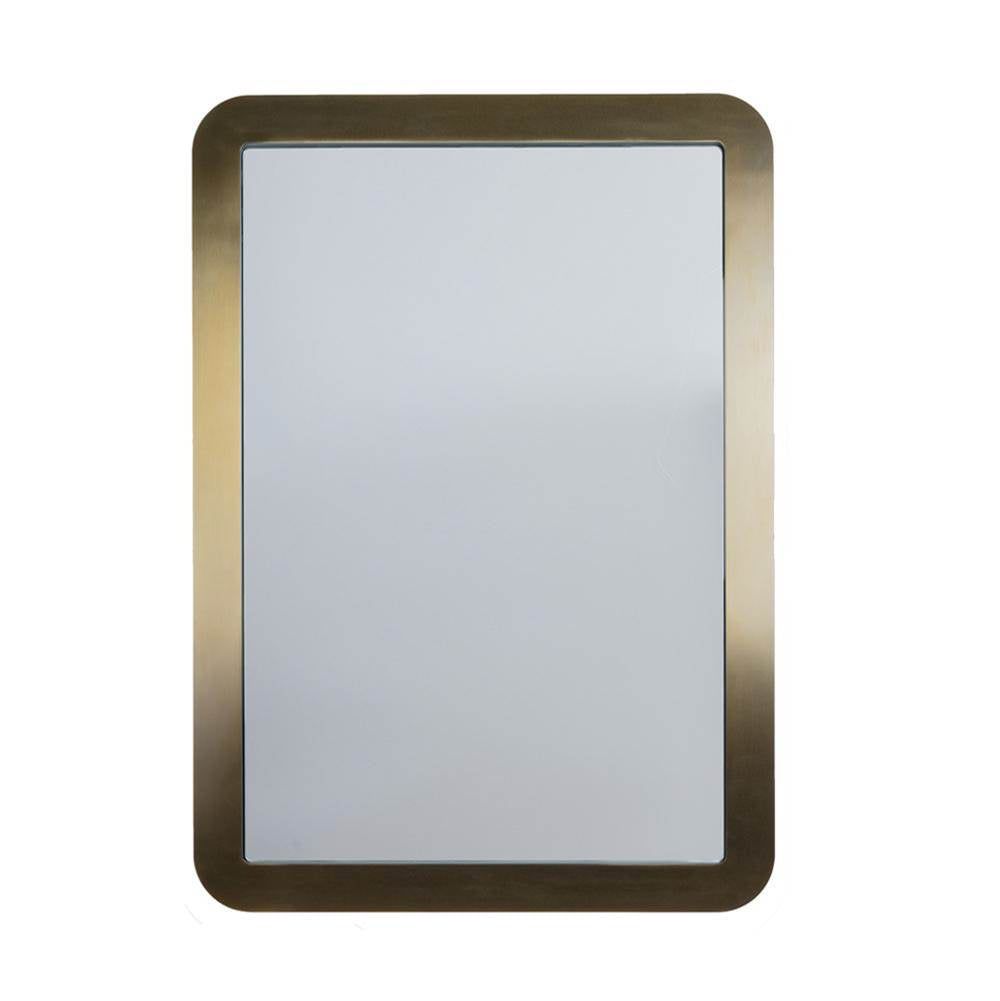 Lacava - Wall hung mirror with metal frame surround. Can be mounted in multiple orientations, add on ACC4 LED lighting available. 34''W, 42''H - Matte White