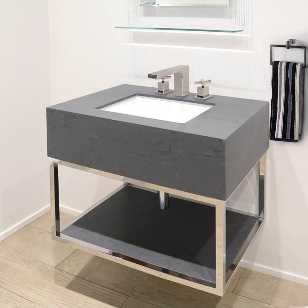 Lacava - Shelf for frame QDO-FC-30, 30''W x 21''D x 1/2''H. SOLID SURFACE MATTE LAVA - Lava Solid Surface