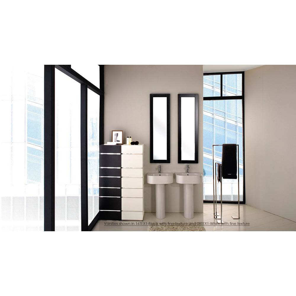 Lacava - Wall-mount or above-counter porcelain Bathroom Sink with an overflow and with 01 - one faucet hole - White