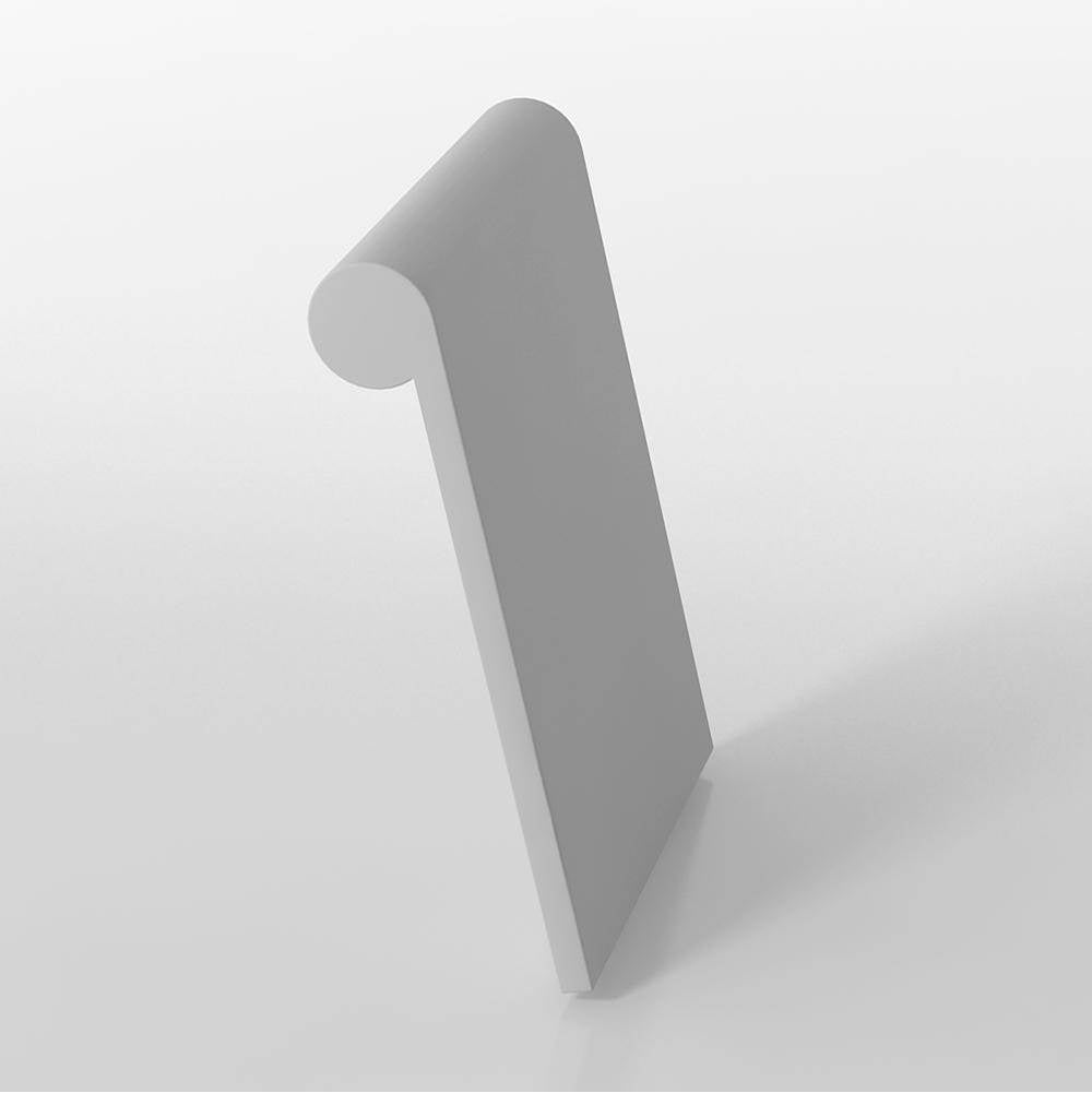 Lacava - Metal tub backrest. 16''W, 22-1/2''H - Matte White Solid Surface