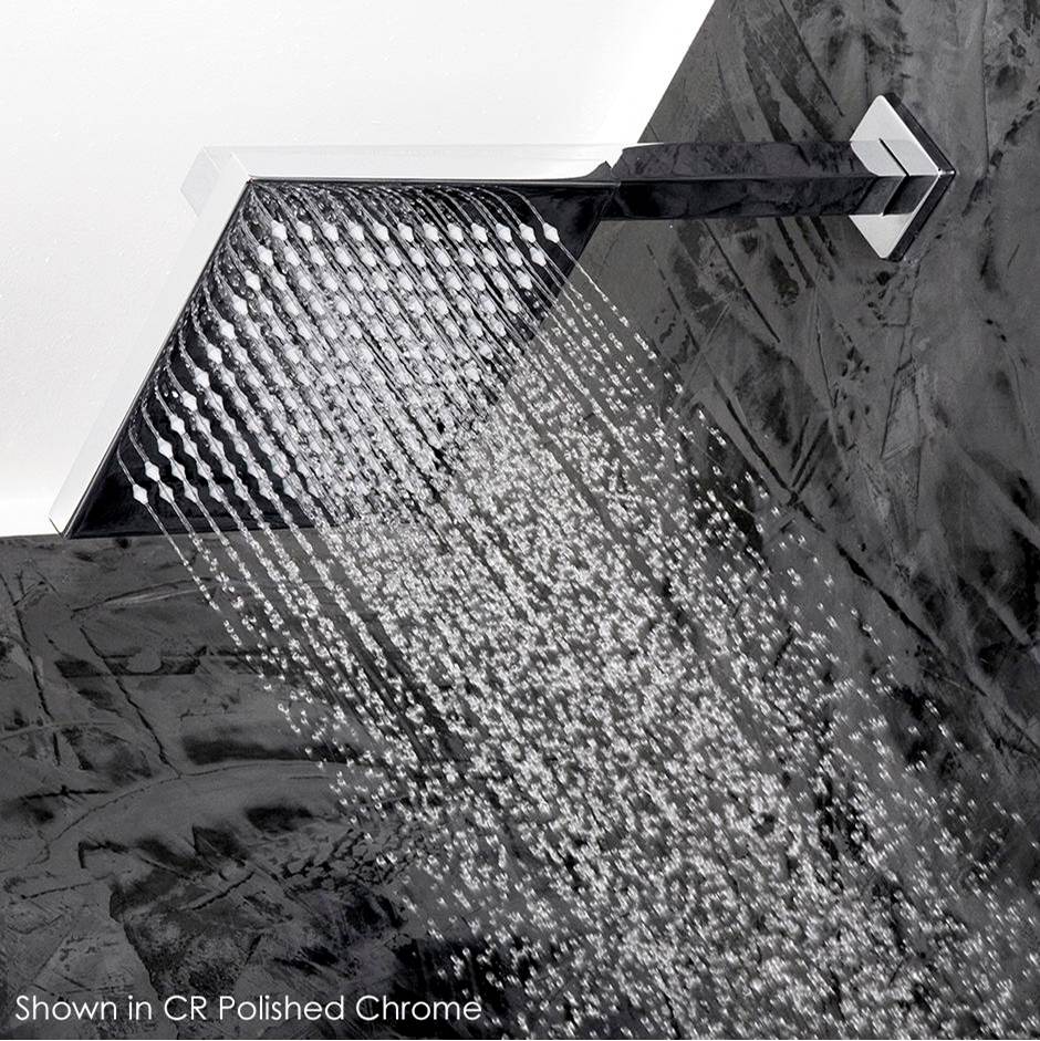 Lacava - Wall-mount or ceiling-mount tilting square rain shower head, 100 rubber nozzles. Arm and flange sold separately.W: 8'' D: 8''H: 2 1/4'' - Matte Black