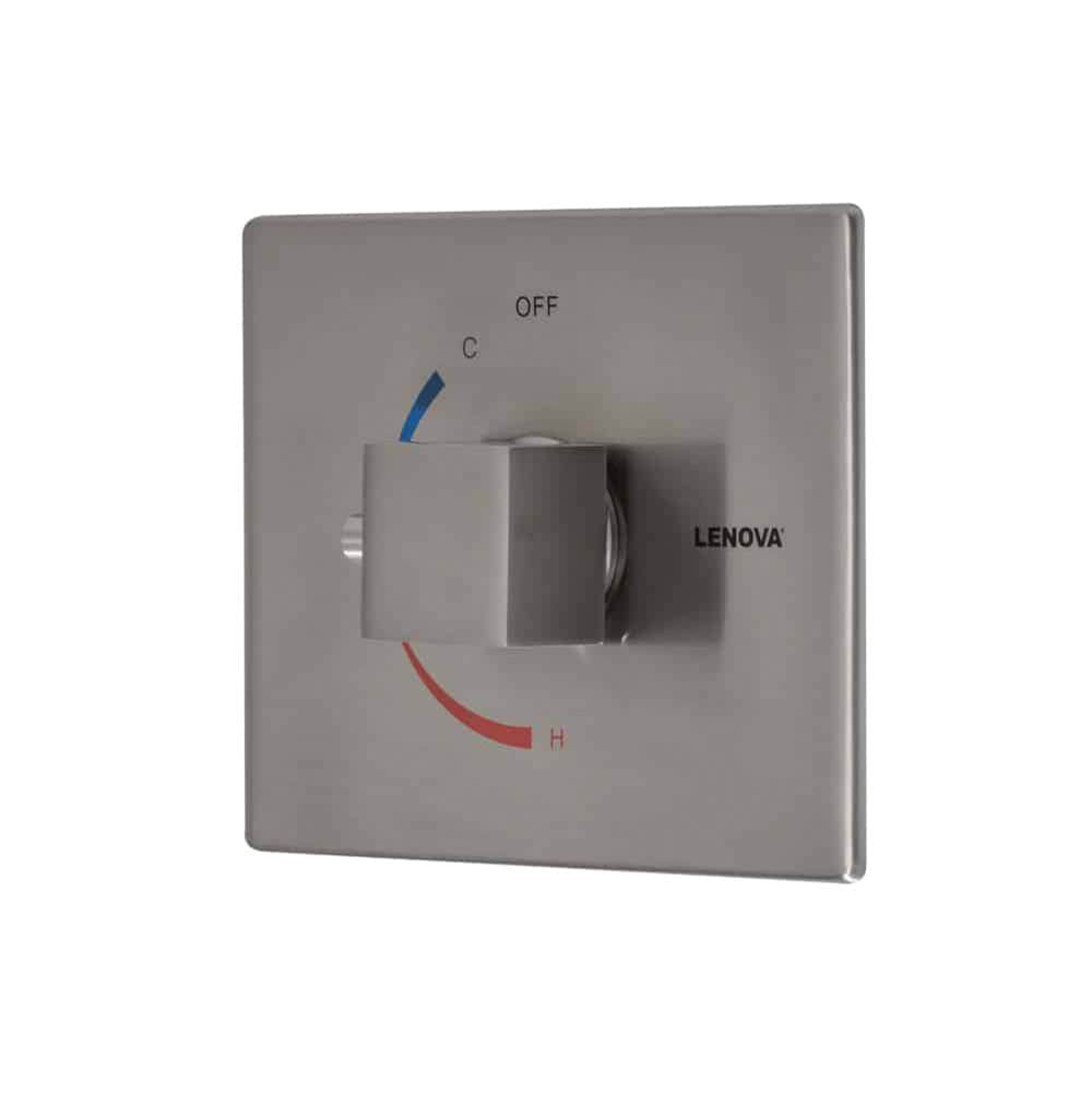 Lenova - Shower Valve (All Valves Come with Solid Brass Rough In Body) - Brushed Nickel