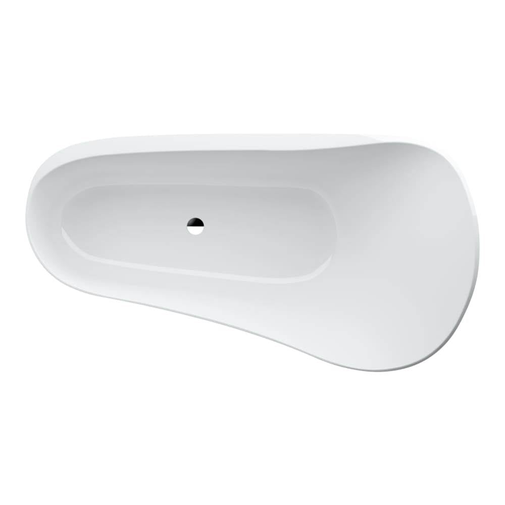 Laufen - Freestanding bathtub, made of Sentec solid surface material, with hidden integrated overflow, Matte Satin finish