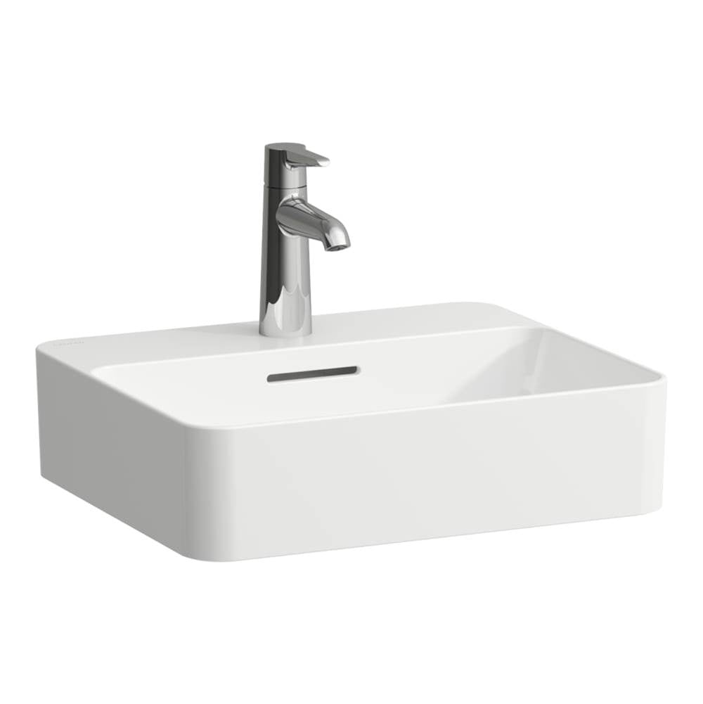 Laufen - Washbasin bowl with tap ledge, finished 4 sides - Matte White